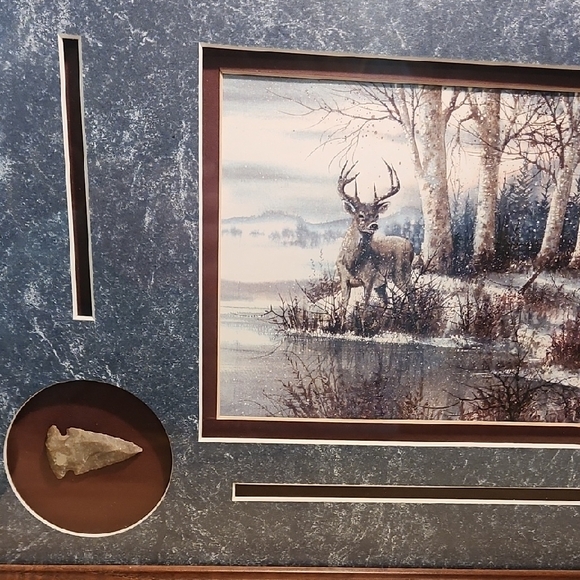 Rustic Brown and Blue Deer Scene Picture Frame - Picture 2 of 4